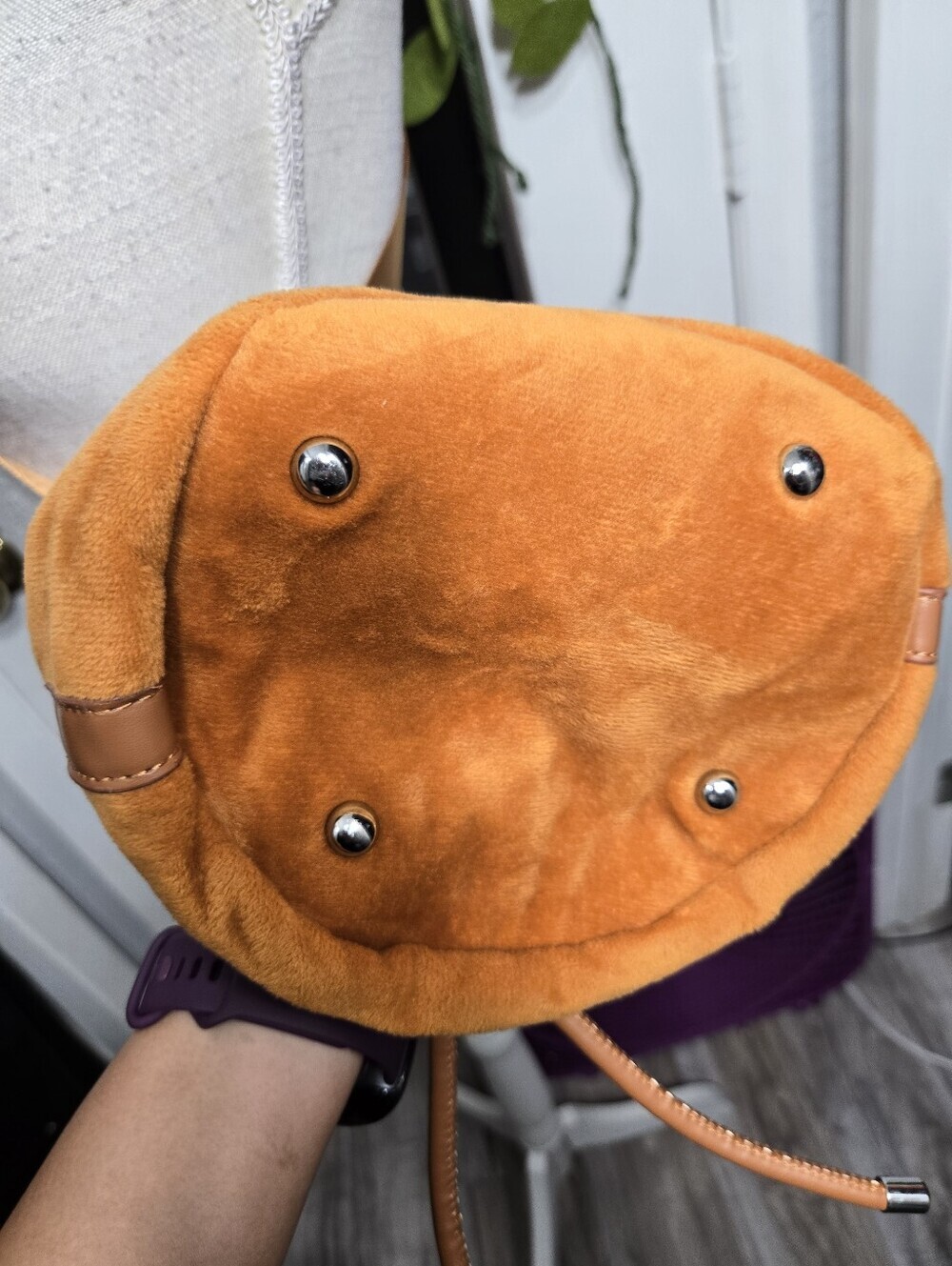 Mini Bucket Purses Drawstring Crossbody bags Soft Plush No Brand - Picture 9 of 10
